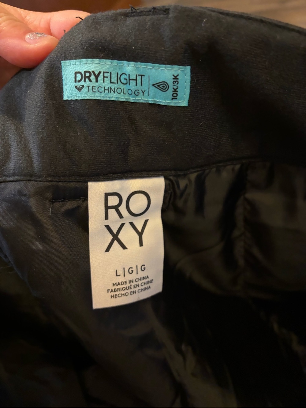 NWOT Roxy Women's Snow Pants DryFlight Technology Ski Pants Waterproof Black L - Picture 3 of 11